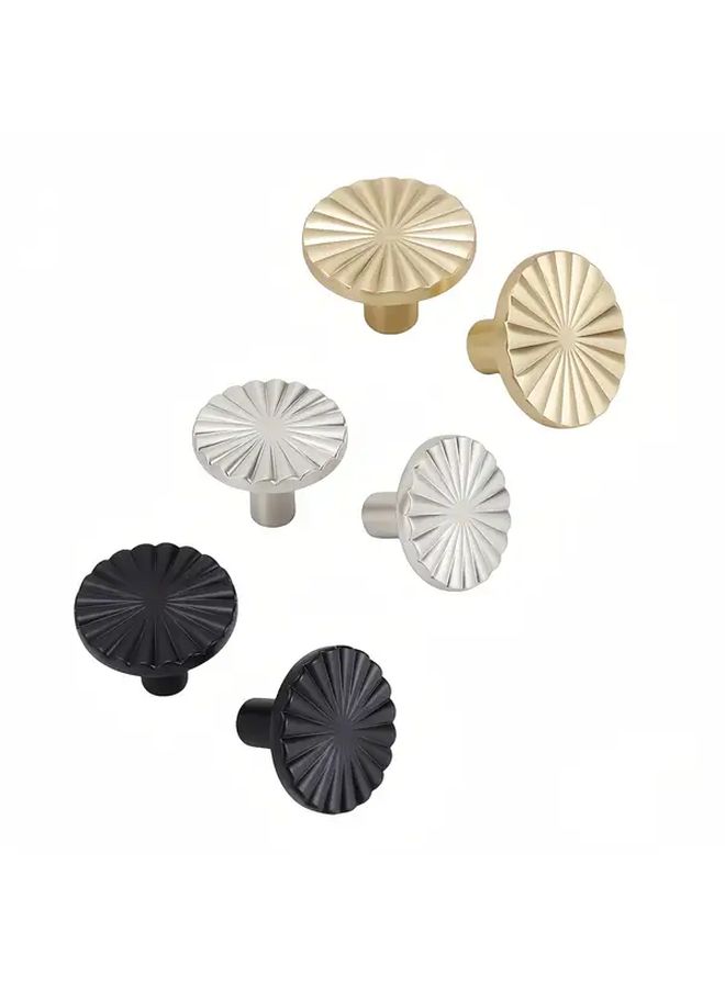 7Pcs Matte Black Plastic Cabinet Knobs Drawer Pulls Silvery Door Handles - Image 4