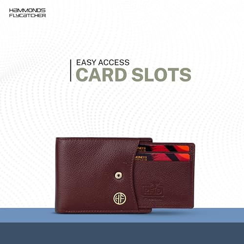 HAMMONDS FLYCATCHER Wallet for Men Leather Original, Mens Wallet, Leather Wallets for Men Stylish, Bi-Fold Wallets for Man, 5 Card Slots, Easy Access Card Slots, Coin Pocket, Mens Gift - Redwood Brown - Image 4