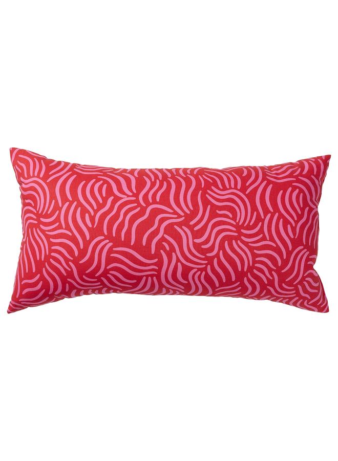 Zaboon Cushion, Bright Red/Bright Pink, 30X58 Cm - Image 1