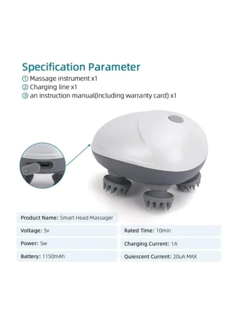 Head Massager Cordless Scalp Massager Neck Muscle Relaxer 84 Node Handheld Electric Head Massager for Hair Growth Stimulation Deep Cleansing Stress Relief Multicolor - Image 5