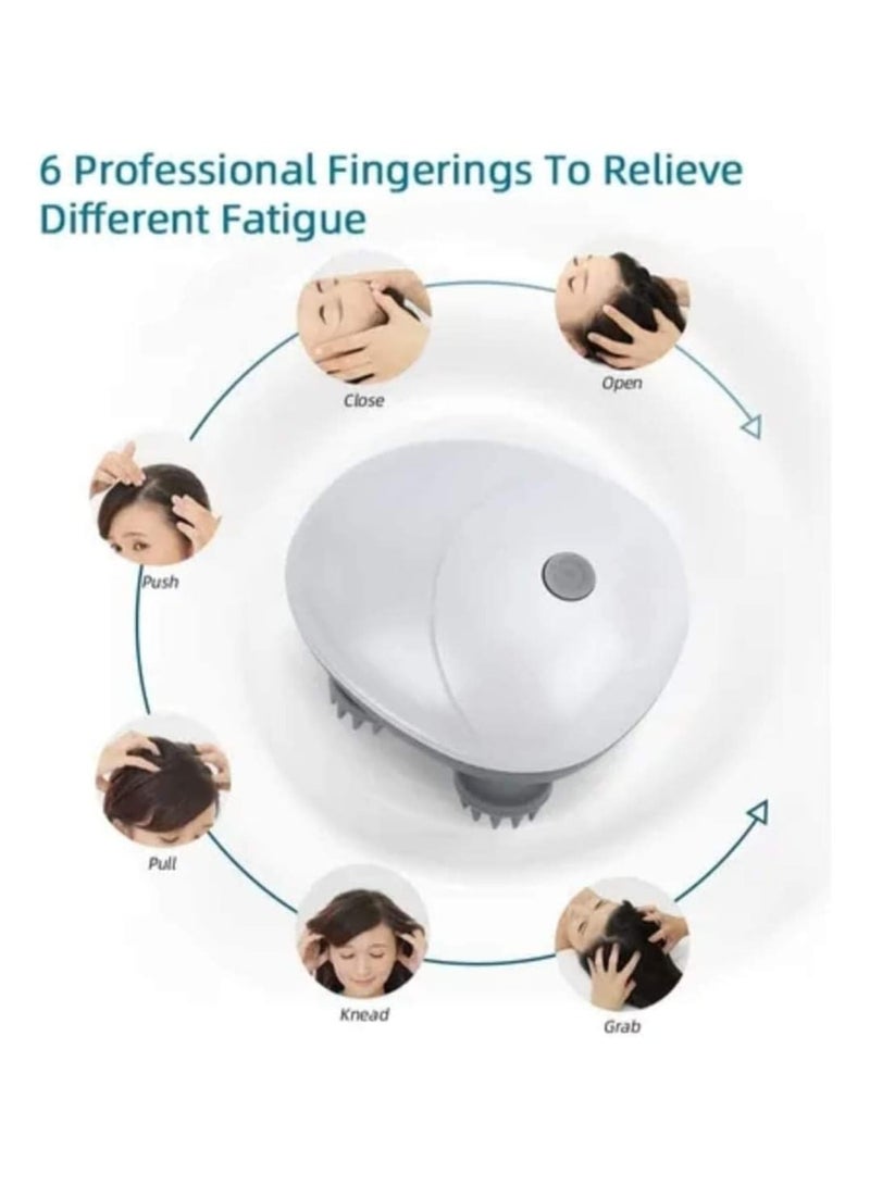 Head Massager Cordless Scalp Massager Neck Muscle Relaxer 84 Node Handheld Electric Head Massager for Hair Growth Stimulation Deep Cleansing Stress Relief Multicolor - Image 3