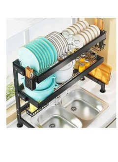 2 Tiers Dish Drying Rack Stainless Steel Sink Dish Rack Kitchen Dish Drainer Nonslip Kitchen Dish Drying Rack Storage Shelf on Top Kitchen Sink Above-the-sink Dish Rack - pzsku/Z8B6BA29A4B57DE240496Z/45/_/1685895798/a83fcb9a-66b4-46b6-b420-44b93161a284