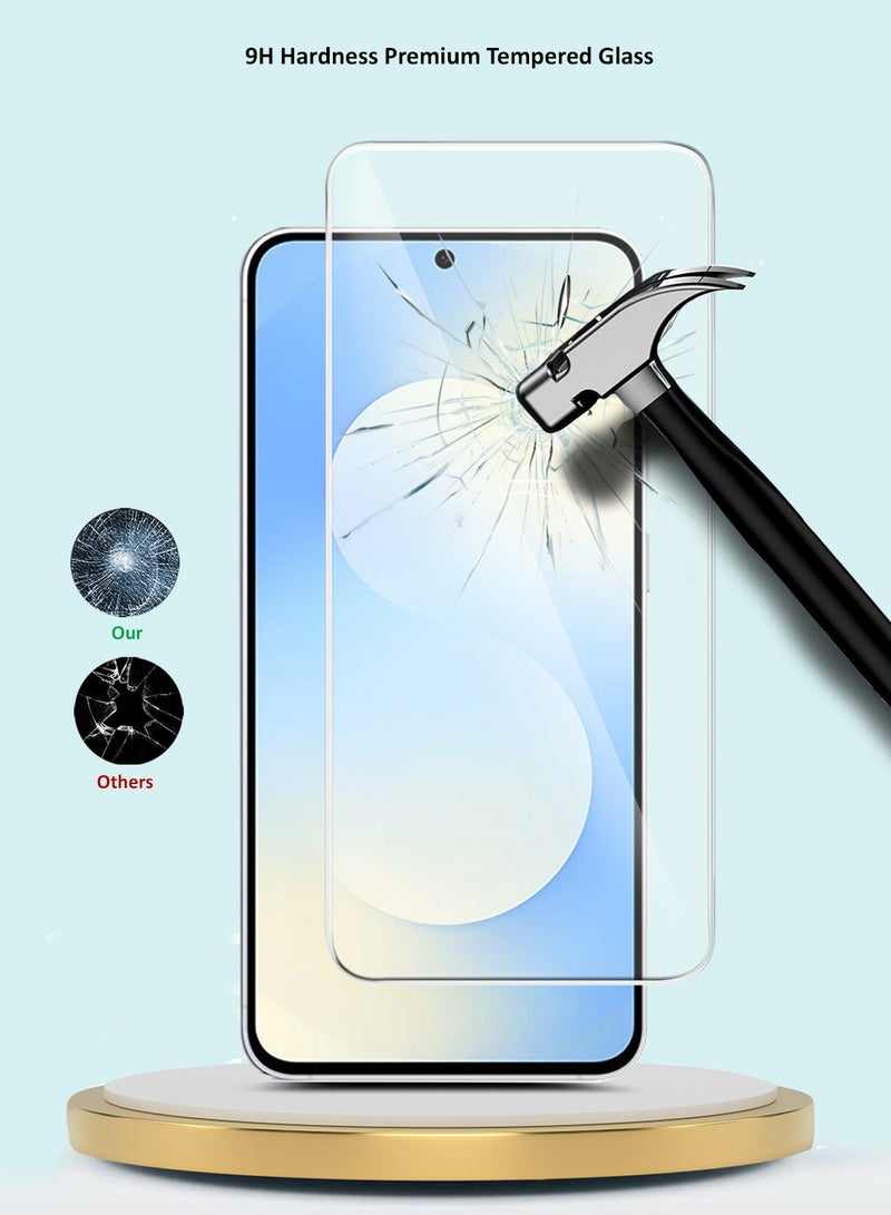 GMAX Samsung Galaxy S25 FE 5G 2025 GMAX Premium Series Curved Edges 9H 2.5D Tempered Glass Screen Protector - Clear - Image 3
