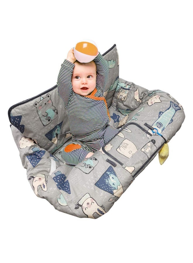 ICOPUCA Shopping Cart Cover for Baby Cotton High Chair Cover, Machine Washable for Infant, Toddler, Boy or Girl (Cute) - Image 1