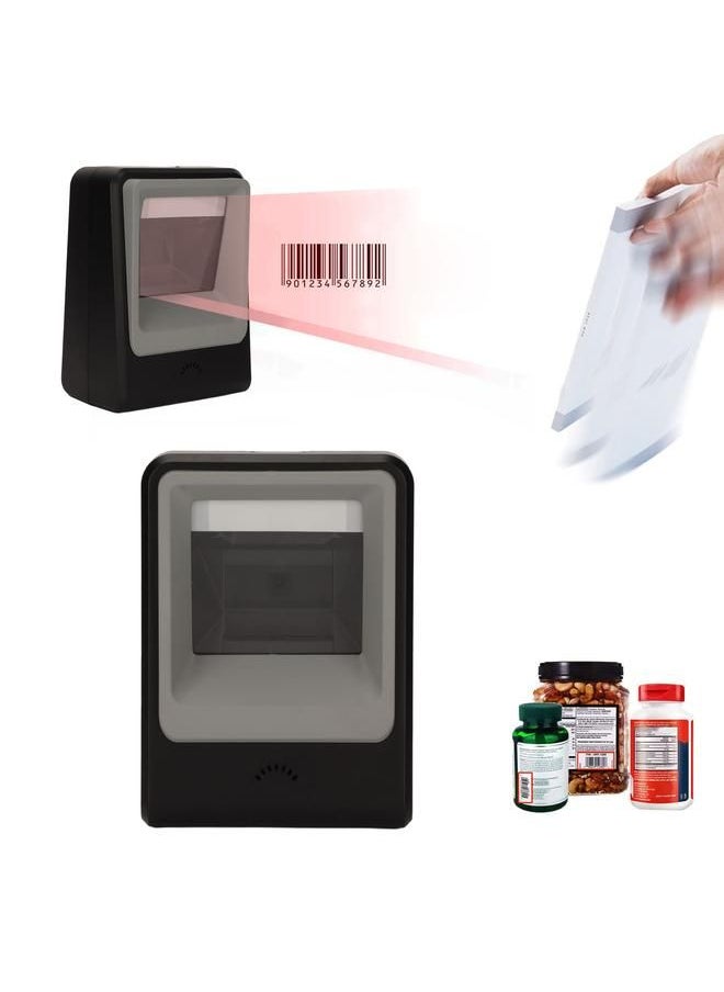 QR Code Scanner High Sensitivity 1D 2D Code Scanner Desktop Wired scanner For Supermarkets Shops