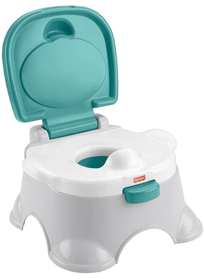 Fisher-Price 3 In 1 Toddler Potty Training Toilet Ring And Stepstool  - Image 1
