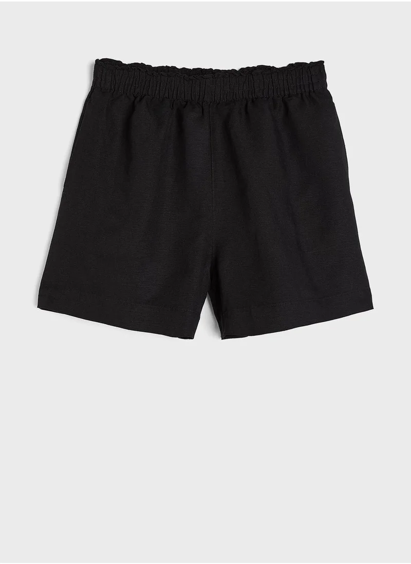 H&M Linen-Blend Pull-On Shorts
