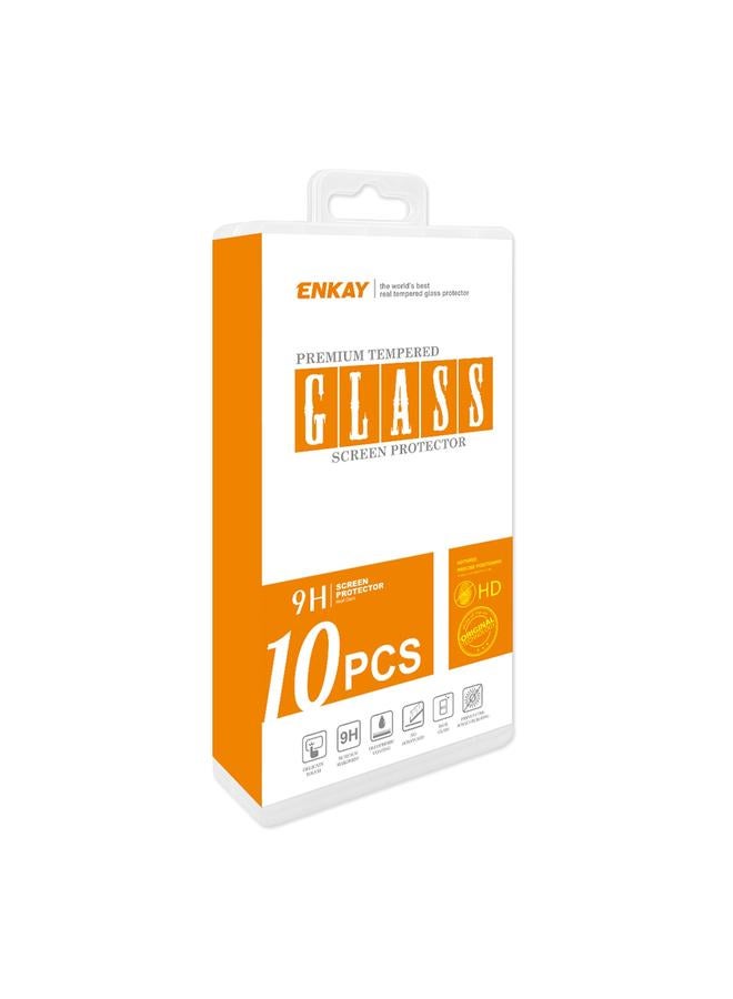 ENKAY Case For iPhone 14 Pro 10pcs 0.26mm 9H 2.5D Tempered Glass Film - Image 3