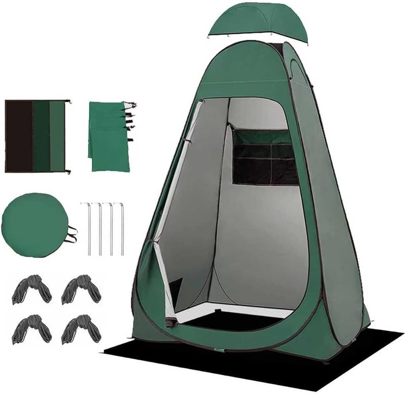 DAYONG Pop Up Changing Clothes Tent, Outdoor Camping Toilet, Privacy Shower Tent with Carrying Bag for Hiking Beach Picnic Fishing Potty (Dark Green) - Image 1