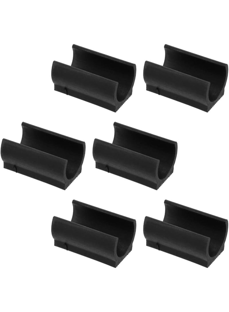 Cobest Rectangle Plastic Furniture Feet, Plastic Chair Foot U Shaped Floor Glides Tubing Caps Cover, 50Pcs Rectangle Chair Legs Tips Caps for Metal Chairs Furniture Leg, (25mm Black) - Image 1