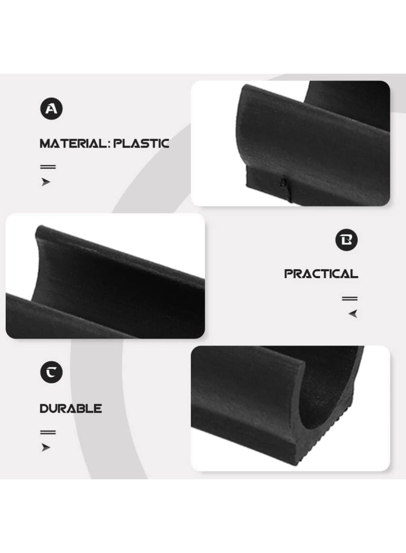 Cobest Rectangle Plastic Furniture Feet, Plastic Chair Foot U Shaped Floor Glides Tubing Caps Cover, 50Pcs Rectangle Chair Legs Tips Caps for Metal Chairs Furniture Leg, (25mm Black) - Image 5