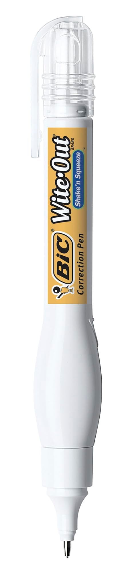 BIC Wite-Out Brand Shake 'n Squeeze Correction Pen, 8 ML Correction Fluid, 4-Count Pack of white Correction Pens, Fast, Clean and Easy to Use Office or School Supplies - Image 4