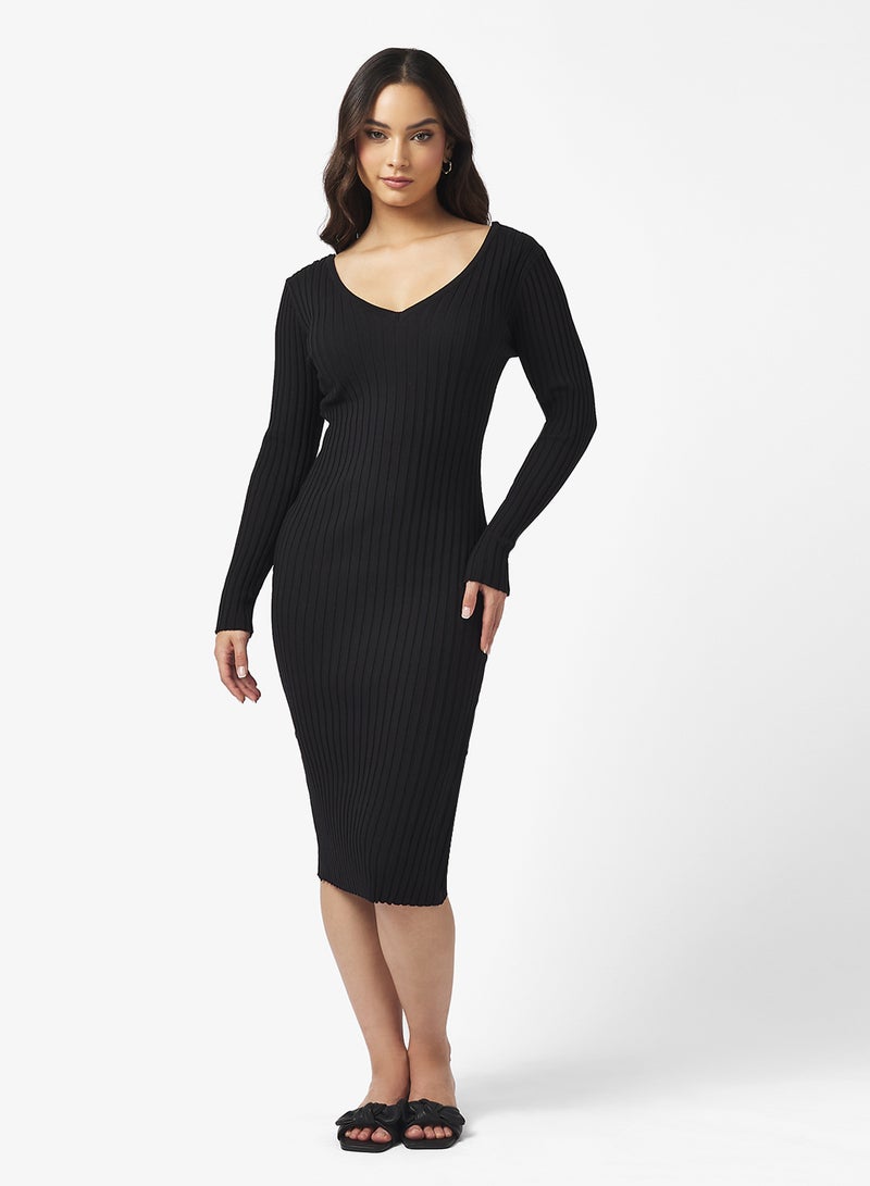 Ginger Basics Ribbed Midi Dresses - Image 1