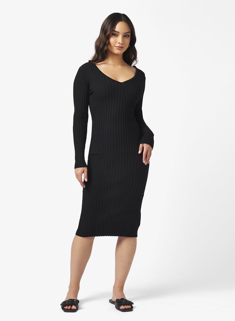 Ginger Basics Ribbed Midi Dresses - Image 4