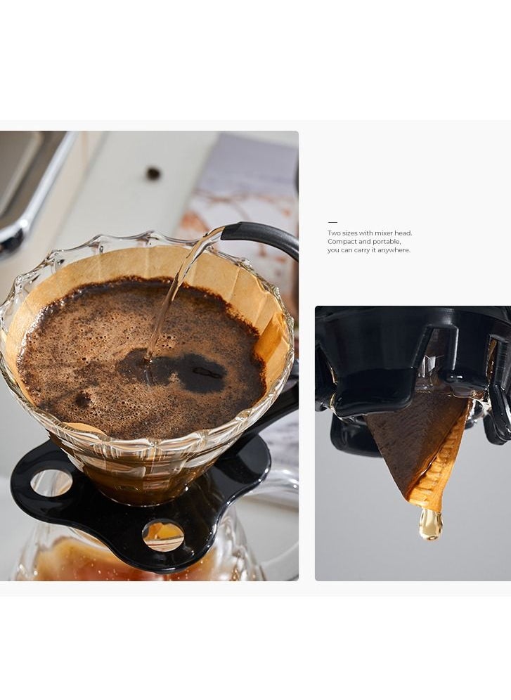 Cafe - Manual V60 Hand Drip Coffee Maker 600ml Set Pack Of 2 - Image 1