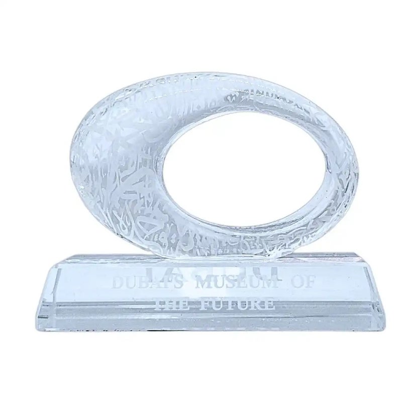 Dubai Souvenir Crystal Glass Dubai Museum Of The Future Statue Medium Size