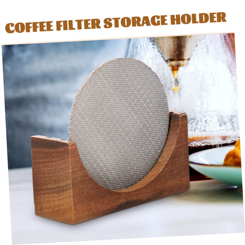 Universal Wood Base Coffee Filter Basket Holder Stand For Espresso Machines - Image 5