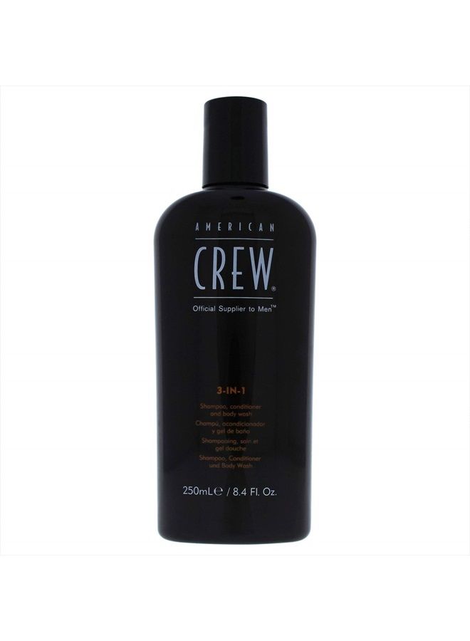 AMERICAN CREW شامبو وبلسم وغسول للجسم للرجال من أمريكان كرو، 3 في 1، 15.2 أونصة سائلة - Image 2