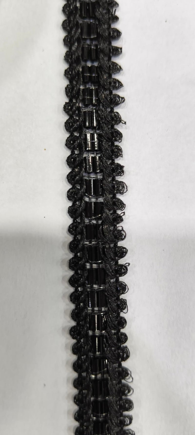 PREMDAS LACES PREMDAS LACE Net Fabric Katdana Nalki Lace for Saree's Border Finetage Pipe Lace for Dresses, Sarees, Lehenga, Suits, Blouses, Dupatta, Chunri and Craft (9meter) (Black) - Image 3