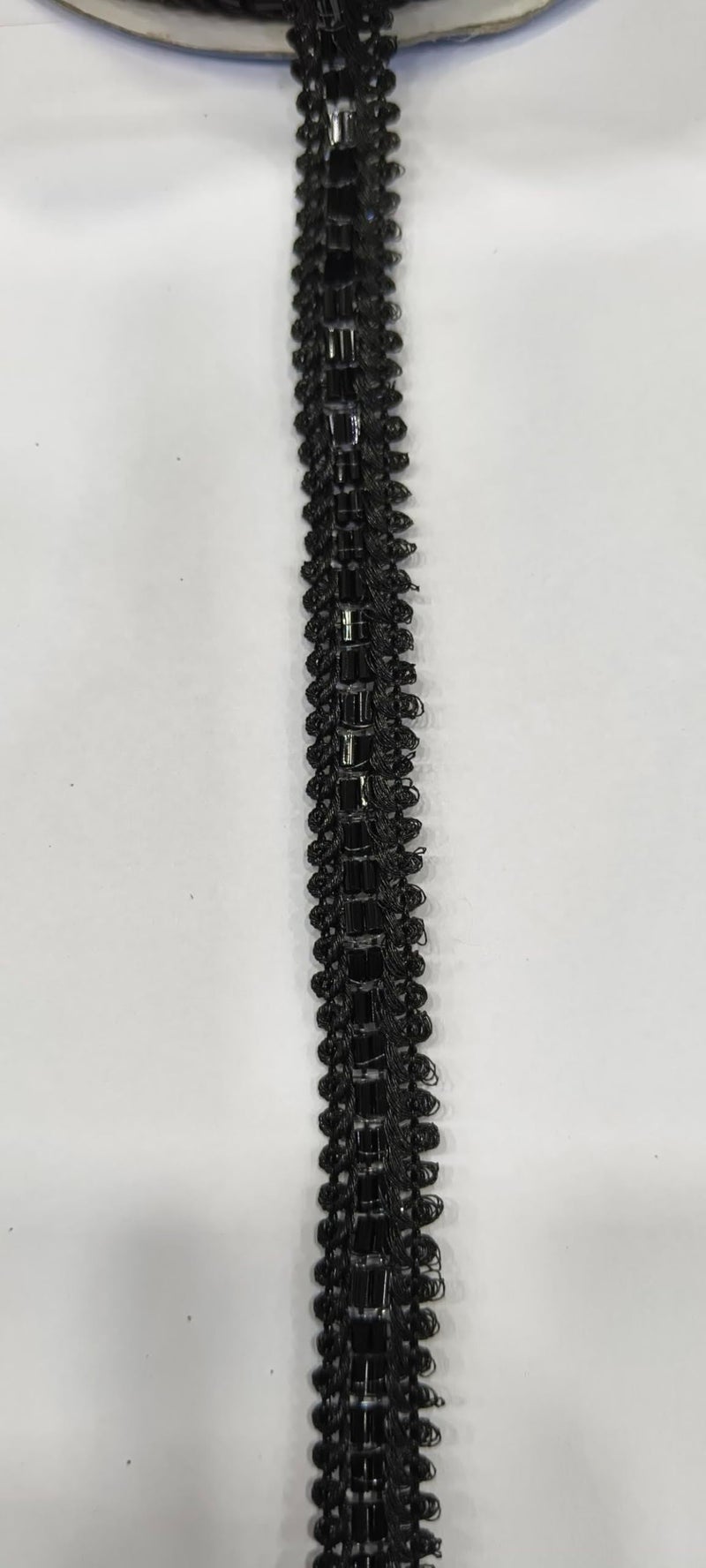 PREMDAS LACES PREMDAS LACE Net Fabric Katdana Nalki Lace for Saree's Border Finetage Pipe Lace for Dresses, Sarees, Lehenga, Suits, Blouses, Dupatta, Chunri and Craft (9meter) (Black) - Image 4