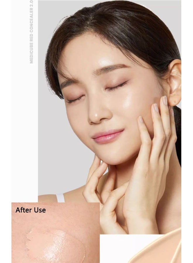 Red Concealer 2.0, Facial Modification of Skin Tone, Covering Dark Circles Under Eyes, Make Up, #17