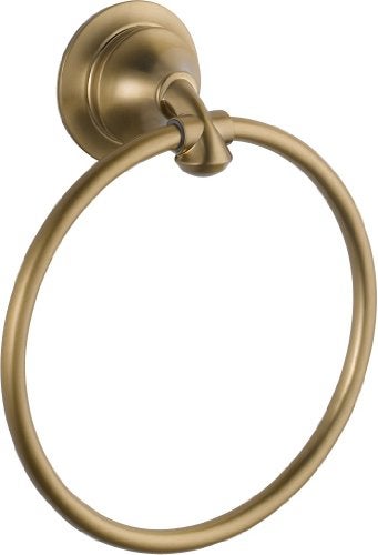 DELTA FAUCET DELTA FAUCET Delta Faucet 79446-CZ Linden Towel Ring, Champagne Bronze  - Image 1