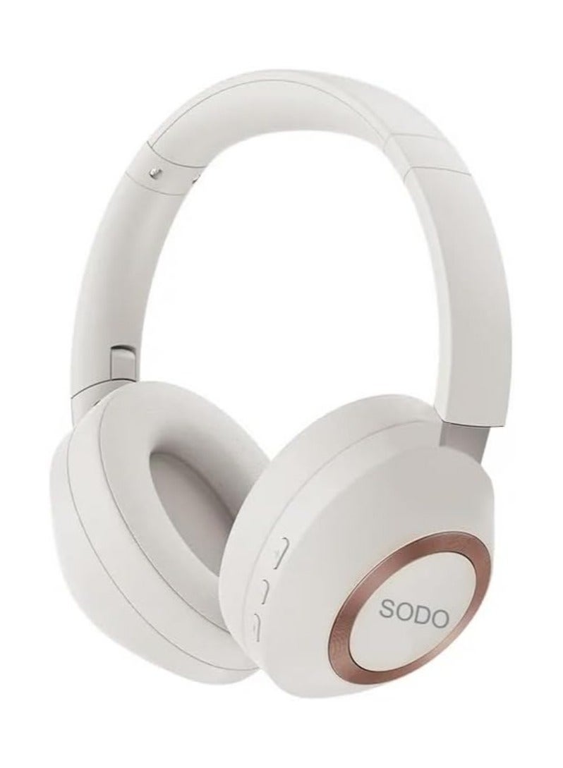 SODO Headset SD-1104 Wireless Stereo Over Ear Headphones White  - Image 1