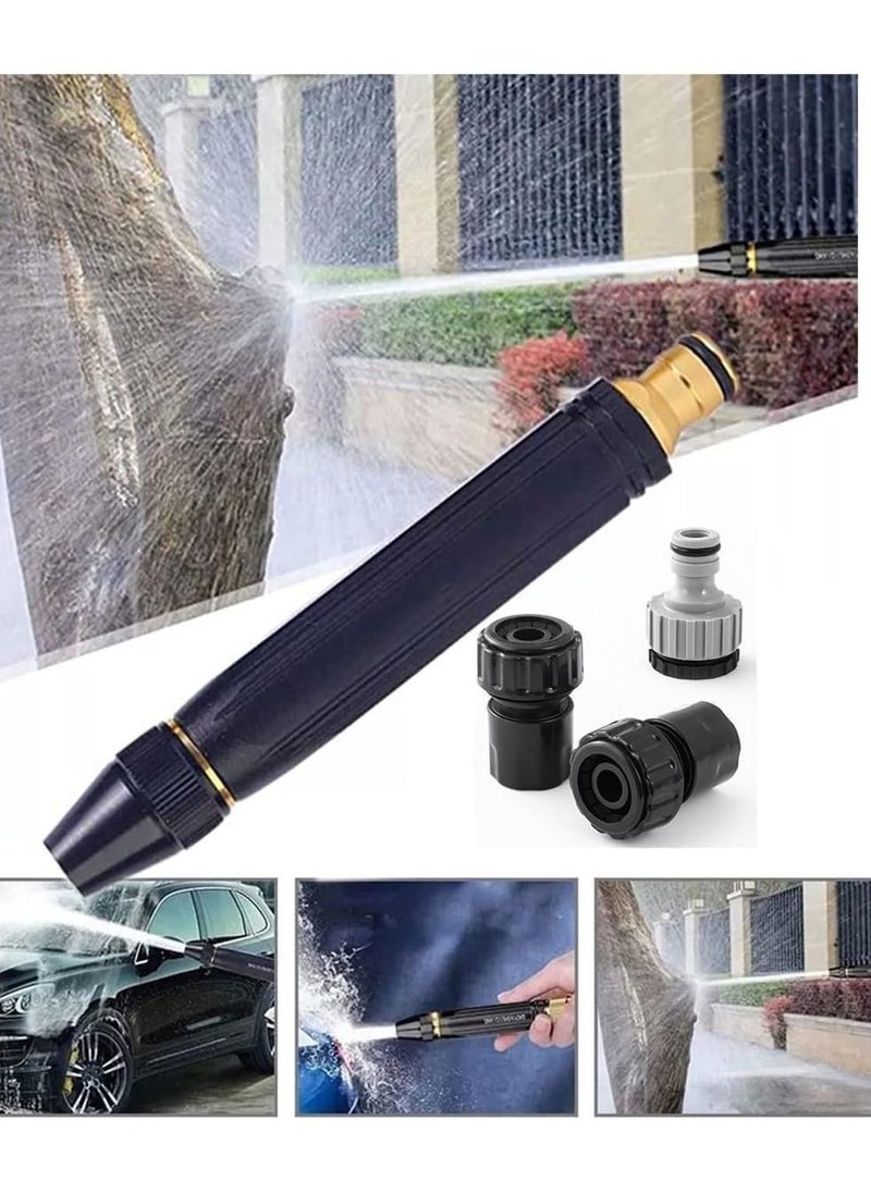 Y&D Spray Nozzle, Garden Hose Nozzle Sprayer, High Pressure Metal Water Gun Sprinkler, 3 Adjustable Patterns, for Car Washing, Irrigation, and Pet Bathing  - Image 1