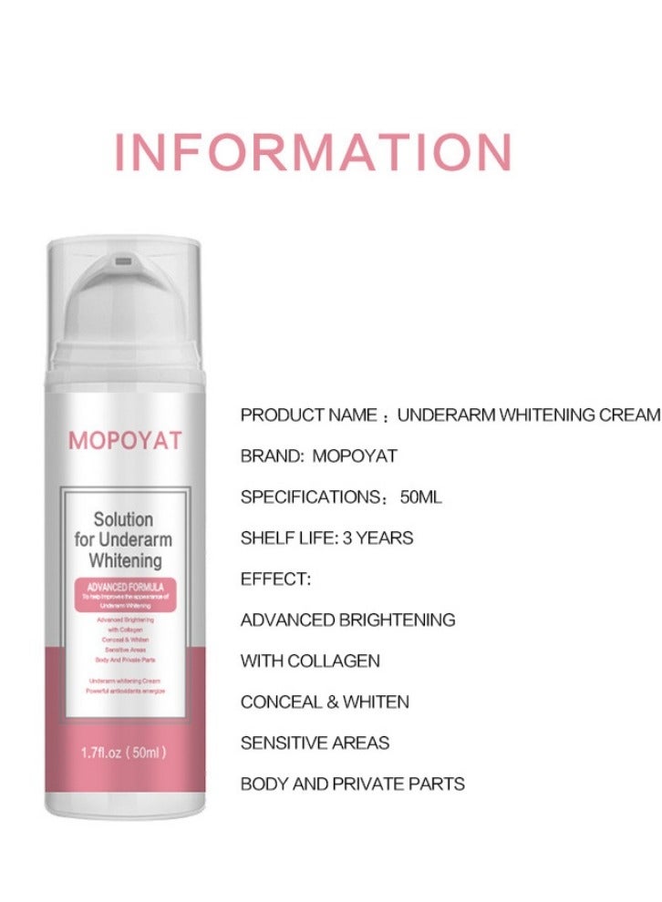 Underarm Whitening Cream，Underarm Body Cream Niacinamide Body Lotion，Snow Bleach Skin Whitening ，Private Part Whitening，Intimate Area Whitening， Body Skin Bleaching 50ml