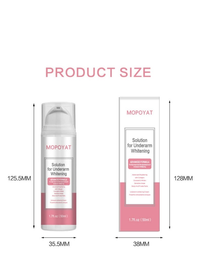 Underarm Whitening Cream，Underarm Body Cream Niacinamide Body Lotion，Snow Bleach Skin Whitening ，Private Part Whitening，Intimate Area Whitening， Body Skin Bleaching 50ml