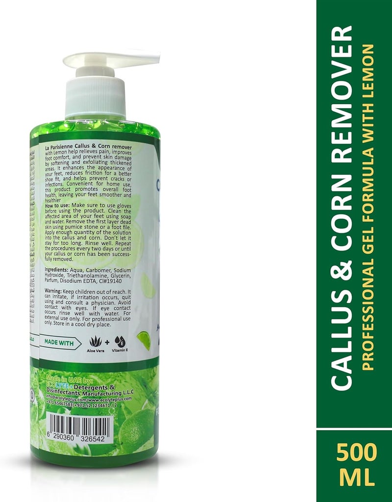 ECOLYTE+ جل إزالة الكالو والذرة الفاخر من لا باريسيان مع الليمون - 500 مل - Image 2