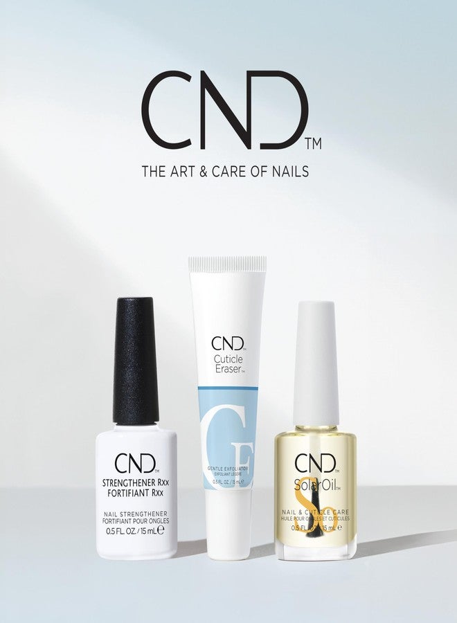 CND™ CARE.CONDITION.COAT™ KIT - Nail Strengthener, Cuticle Cream & Oil - Strengthener RXx, Cuticle Eraser & SolarOil - 3-Piece Nail Treatment - Image 2