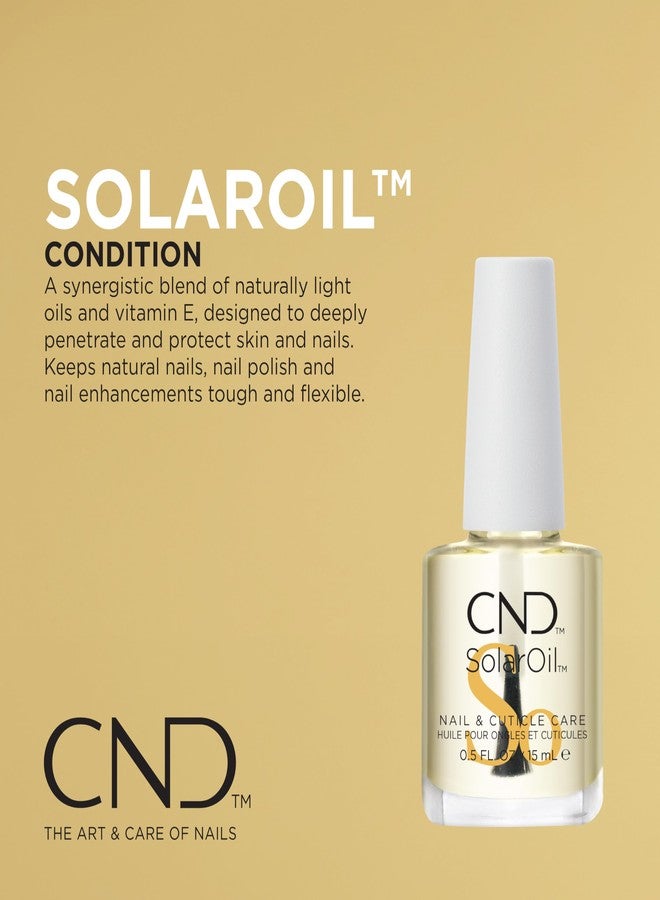 CND™ CARE.CONDITION.COAT™ KIT - Nail Strengthener, Cuticle Cream & Oil - Strengthener RXx, Cuticle Eraser & SolarOil - 3-Piece Nail Treatment - Image 5