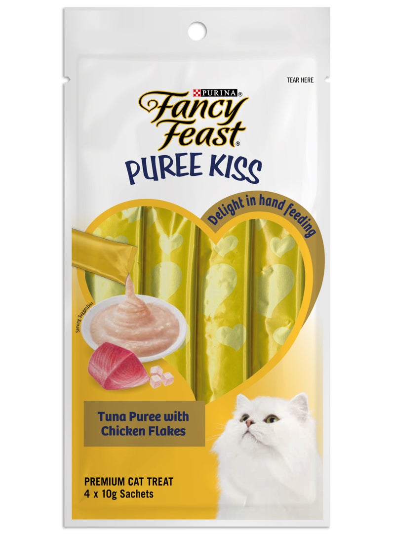 Fancy Feast Puree Kiss Tuna With Chicken Flakes 4X10G