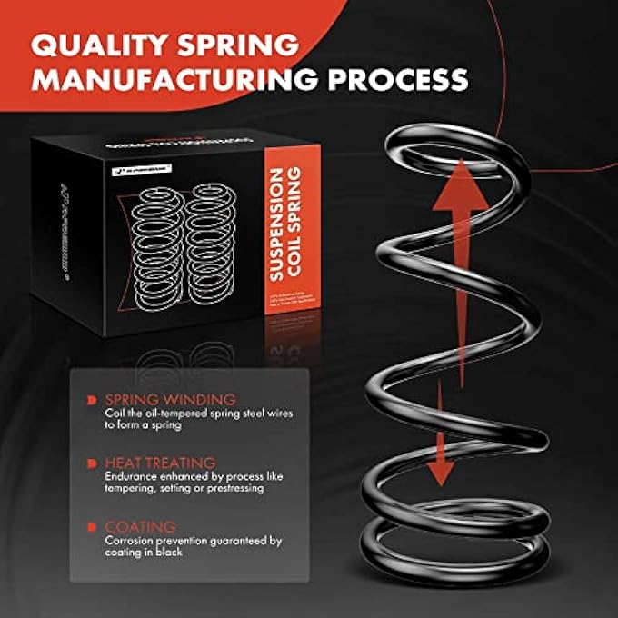 A-Premium 2Pcs Rear Suspension Coil Spring Set Compatible With Honda Civic 2006 2007 2008 2009 2010 2011 18L Driver And Passenger Side Replace 52441Snaa02 - Image 3