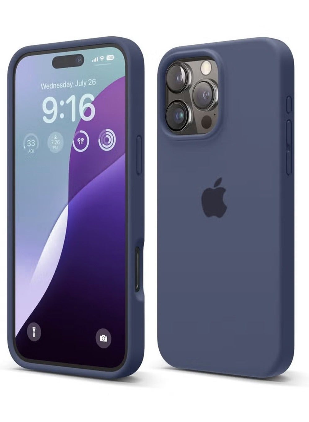 Liquid Silicone Case Cover For iPhone 16 Pro,Silky Soft Touch Full Body Protective Phone Case Anti Scratch Shockproof Cover With Microfiber Lining,Slim Protective Back Cover with Comfortable Hold Touch Feeling and Anti-fingerprint