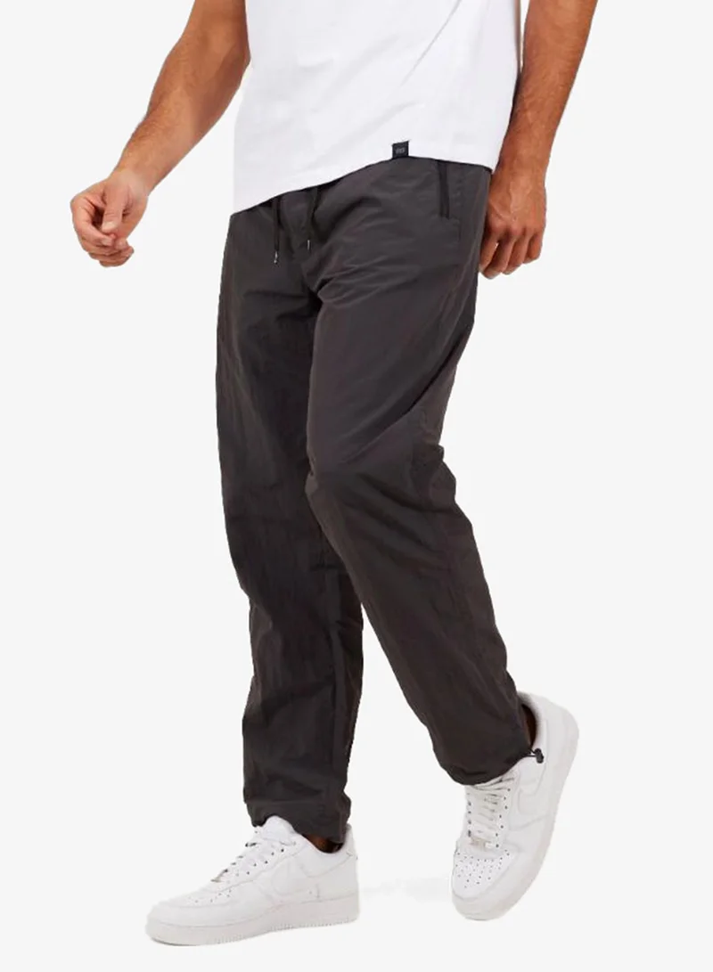BRAVE SOUL MENS TASLAN LOOSE FIT CARGO PANT; ELASTICATED WAIST; OVERSIZED SIDE ZIP POCKETS CUFF ADJUSTER AT HEM