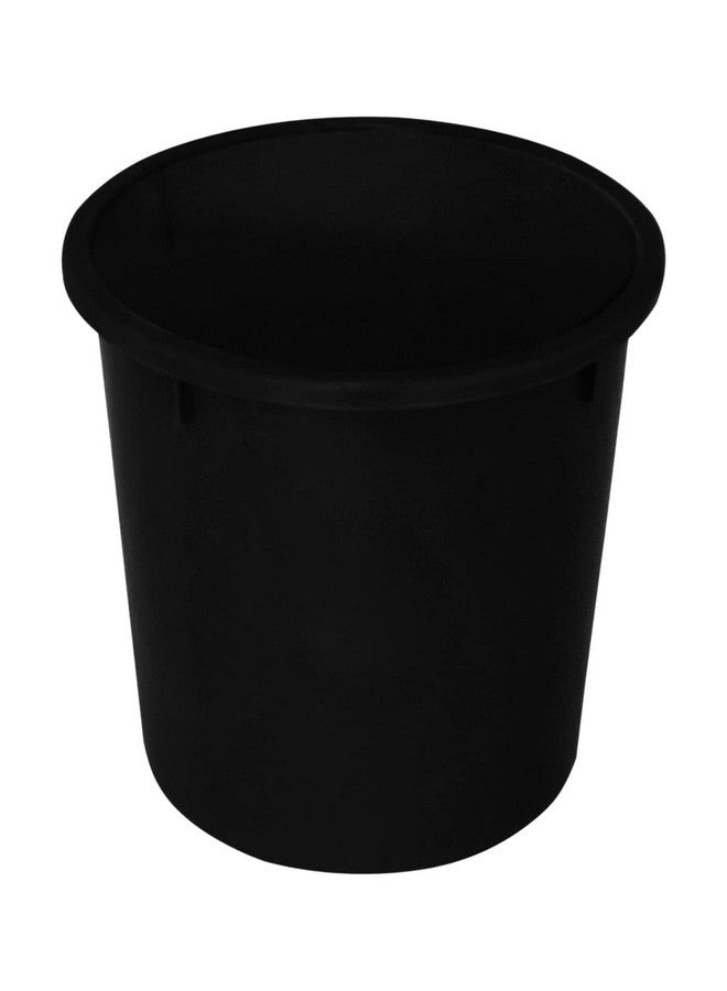 Kuber Industries Plastic Dustbin|Solid Color & Durable Plastic|Round Shape, Capicity 5 Ltr (Black)-47KM01030, Open Top - Image 1