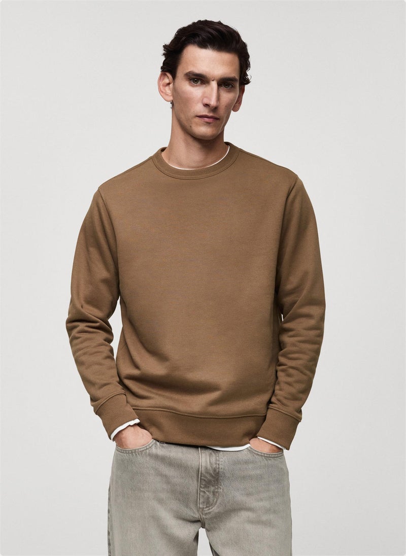 Mango Man Ribbed Cotton Knitted Sweater  - Image 1
