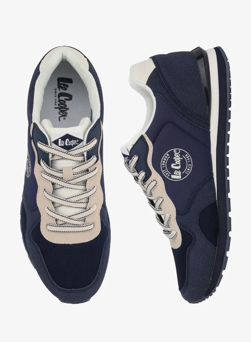 Lee Cooper Men Logo Print Lace-Up Sneakers