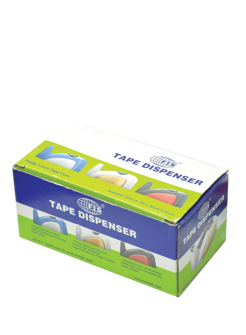 FIS 2 Colors Tape Dispenser White/Brown Color, Holds up to 19 mm width, 25 mm core tape - FSDRAU08WH - Image 2