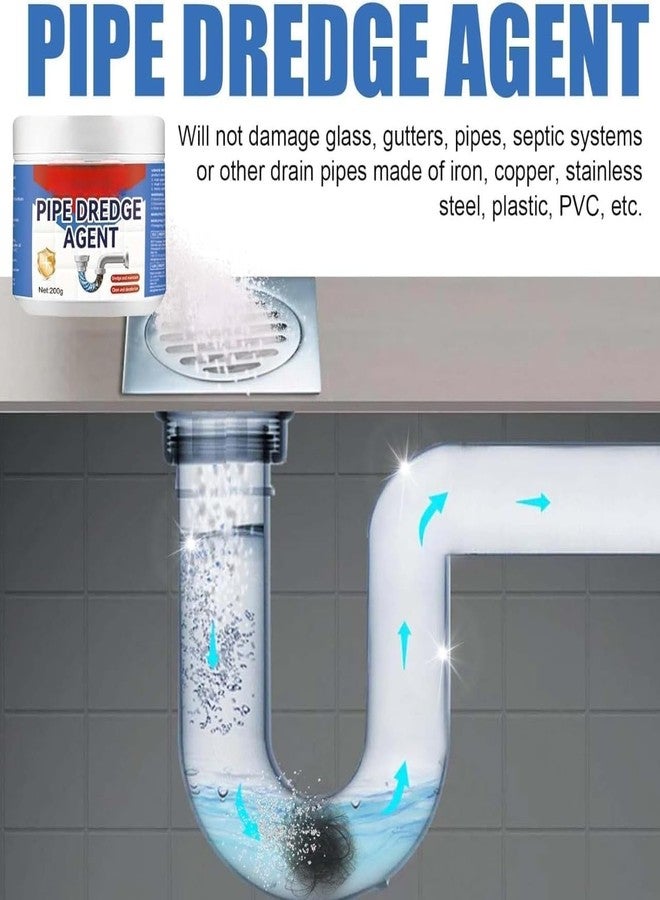 VIPREKHO Drain Cleaner Powder Pipe Dredge Pipes Powerful Sink 260g Pack Fast Foaming Pipe Cleaning Tool for Bathroom Kitchen | Pack of 1 - Image 2