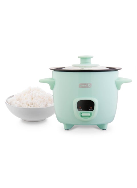 DASH Mini Rice Cooker Steamer with Removable Nonstick Pot Keep Warm Function  Recipe Guide 5 Quart for Soups Stews Grains  Oatmeal  Aqua