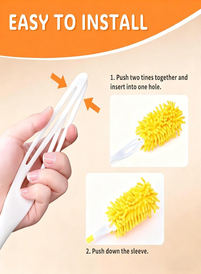 BEVAUEG Reusable Duster Refill Compatible with Swiffer, Washable 360 Heavy Duty Duster Refills, Microfiber Dusters Refills for Swiffer Extended Duster, 4 Pack (Handle is Not Included) - Image 3