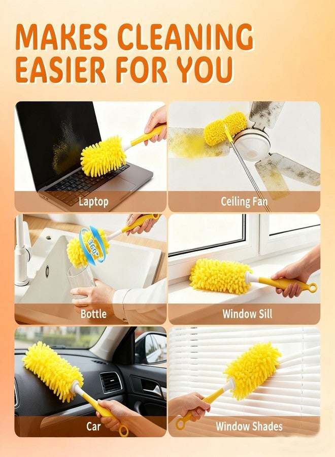BEVAUEG Reusable Duster Refill Compatible with Swiffer, Washable 360 Heavy Duty Duster Refills, Microfiber Dusters Refills for Swiffer Extended Duster, 4 Pack (Handle is Not Included) - Image 5