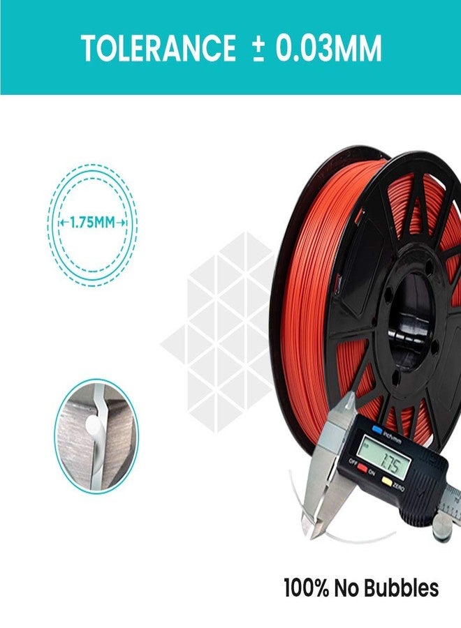 Tesseract Premium ABS 1.75mm 3D Printing Filament | Dimensional Accuracy +/- 0.03mm | Compatible with Most FDM Printers | 1 KG 3D Printer Filament - ABS Red (Quantity 1) - Image 2
