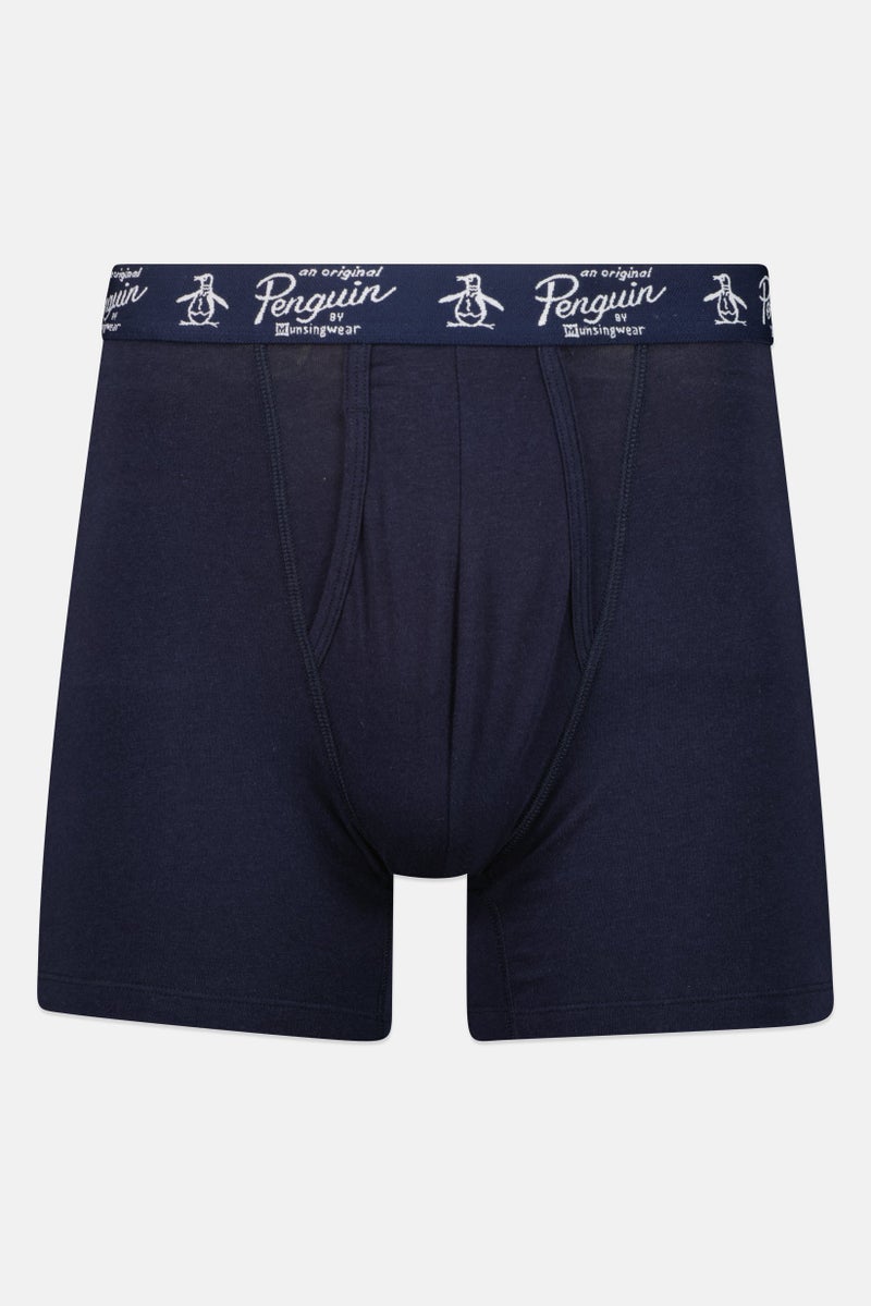 Original Penguin Men 2 Pcs Brand Logo Pull On Boxer Briefs, Navy - Image 3