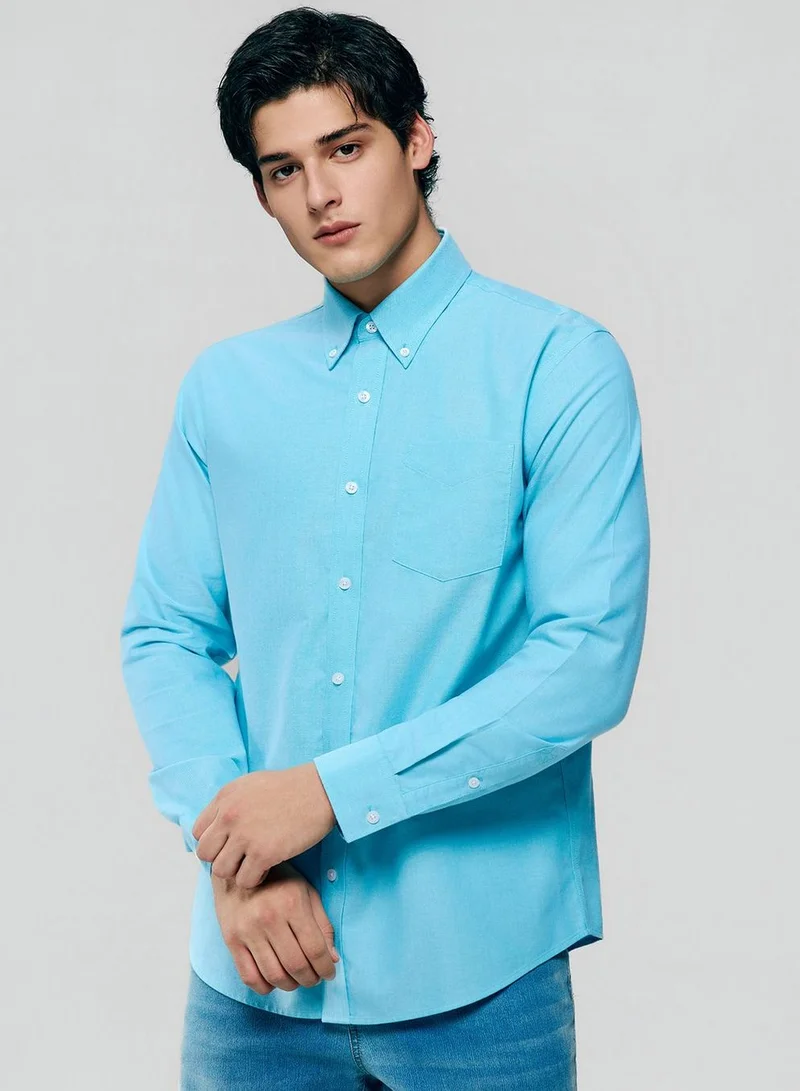 GIORDANO  Men’s Cotton Long-Sleeve Wrinkle-Free Shirt for Men | Best Price UAE