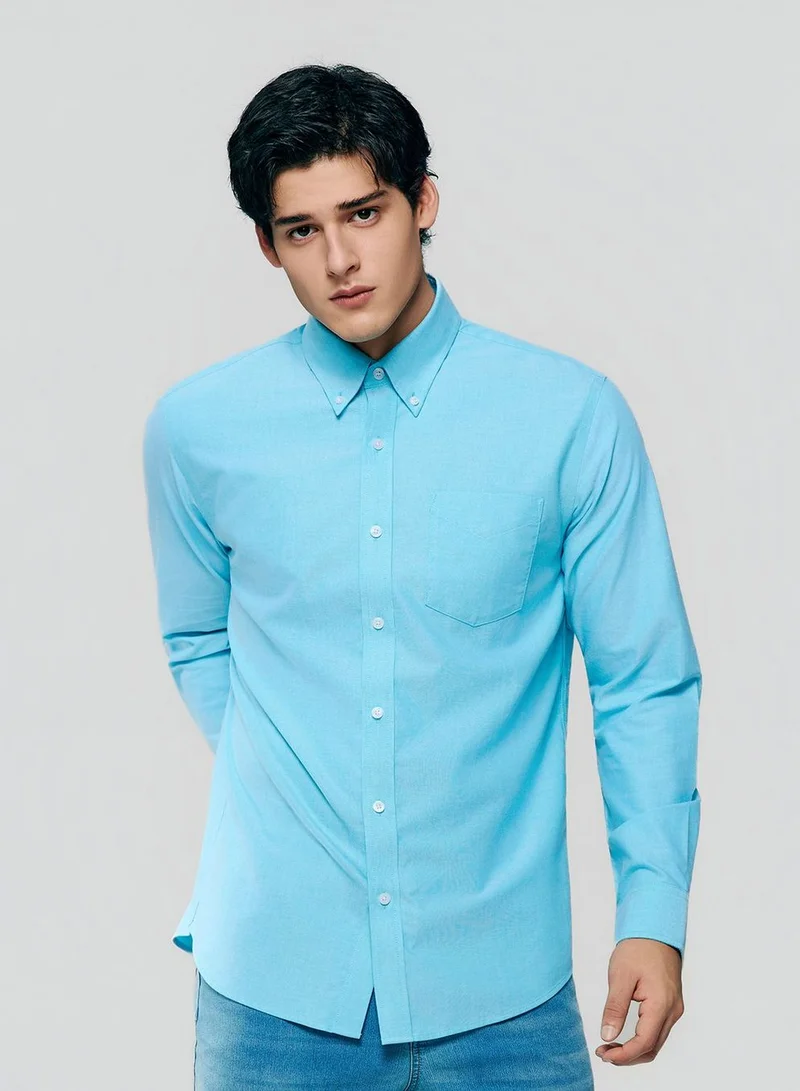 GIORDANO  Men’s Cotton Long-Sleeve Wrinkle-Free Shirt for Men | Best Price UAE