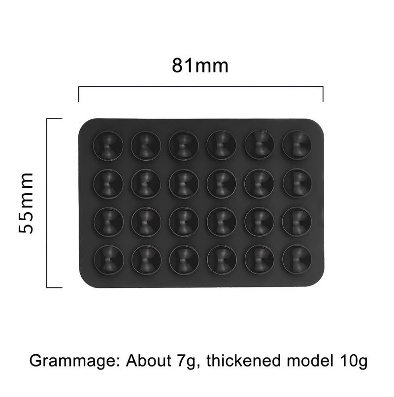 skysia Suction Phone Case – Anti-Slip Silicone Sticky Mount Pad for Hands-Free Grip | Works on Mirror, Shower, Dashboard | Multipurpose Mobile Holder for Selfies & Videos Multicolor (BLK&BLK) - Image 3